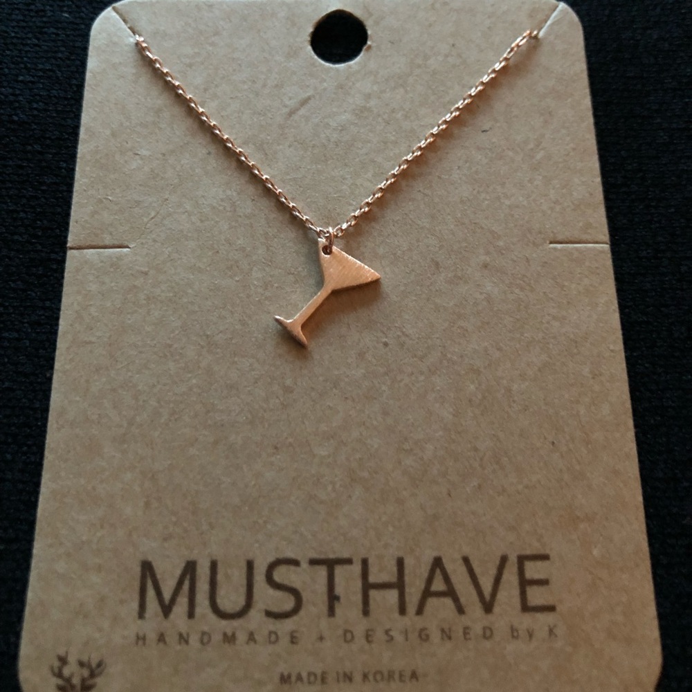Martini glass necklace 🍸